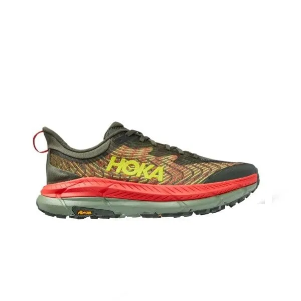 נעלי ריצה הוקה מאפטה לגברים Hoka 1129930/TFST Mafate 4 Thyme Green/Fiesta
