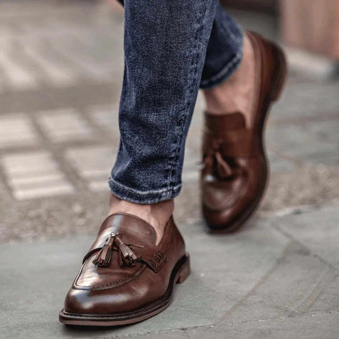 CHARLESTON Mens Loafers Brown