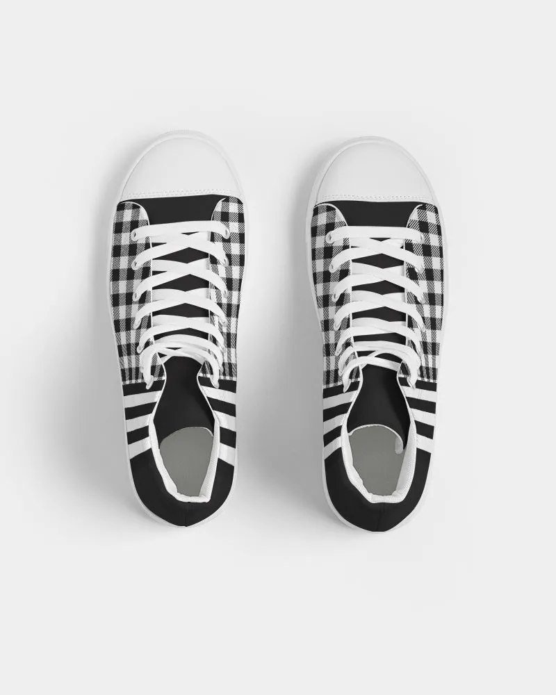 Checkerboard Men's Hightop Canvas Shoe
