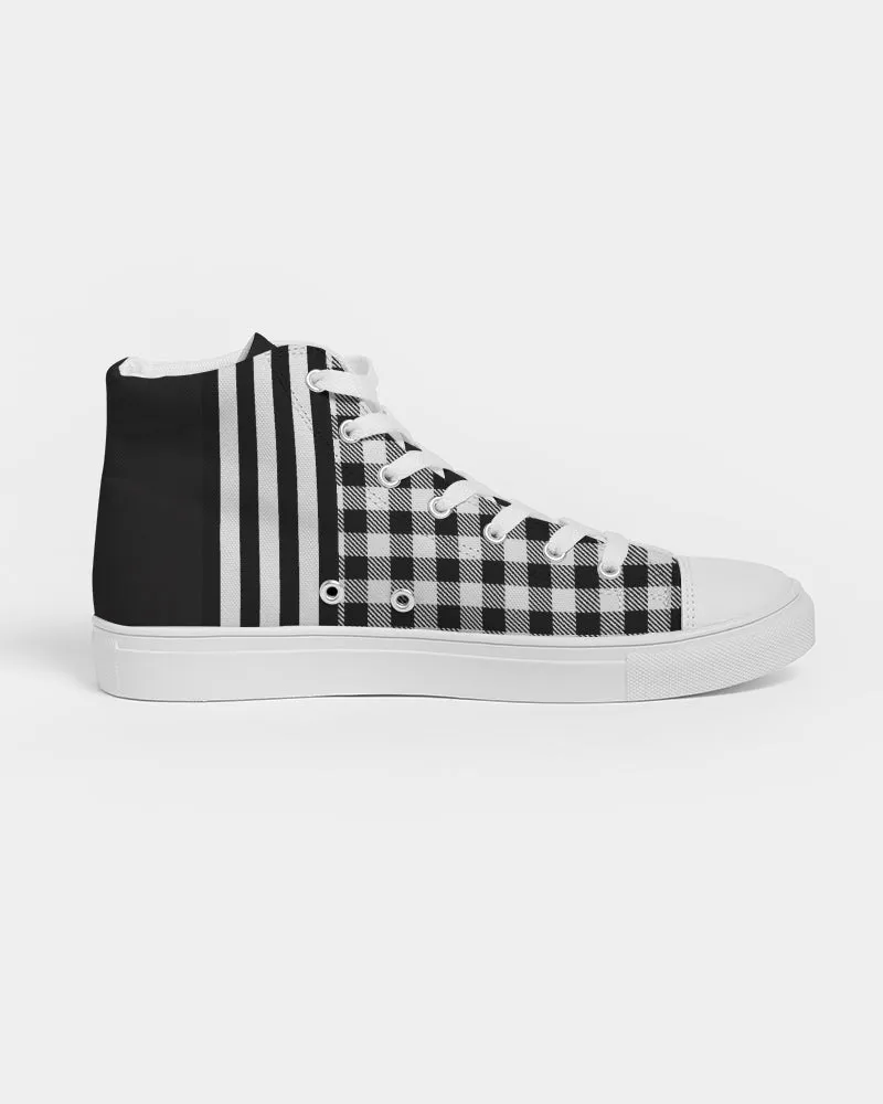 Checkerboard Men's Hightop Canvas Shoe