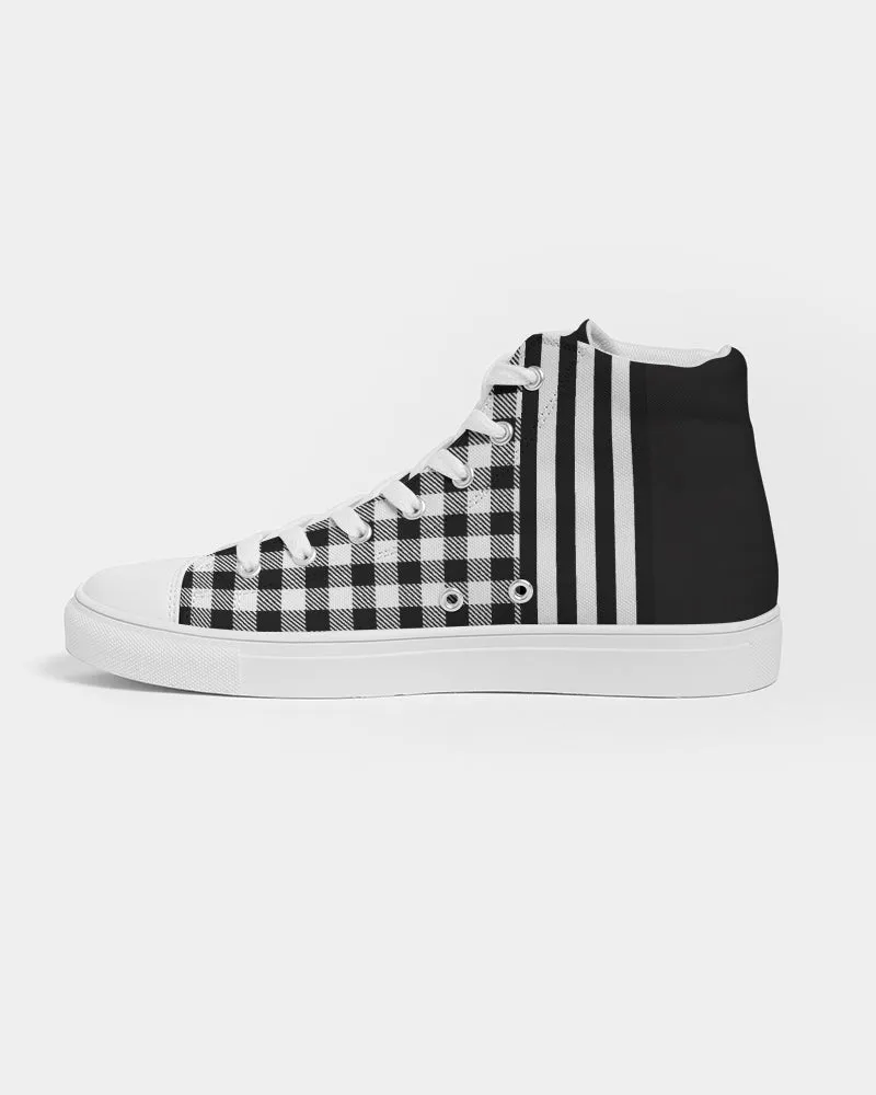 Checkerboard Men's Hightop Canvas Shoe