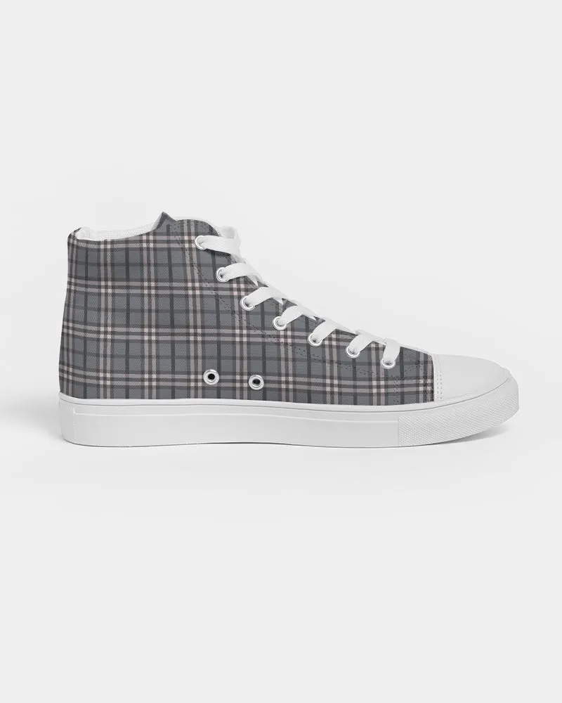 Classical Plaid Men's Hightop Canvas Shoe