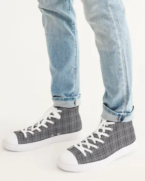 Classical Plaid Men's Hightop Canvas Shoe