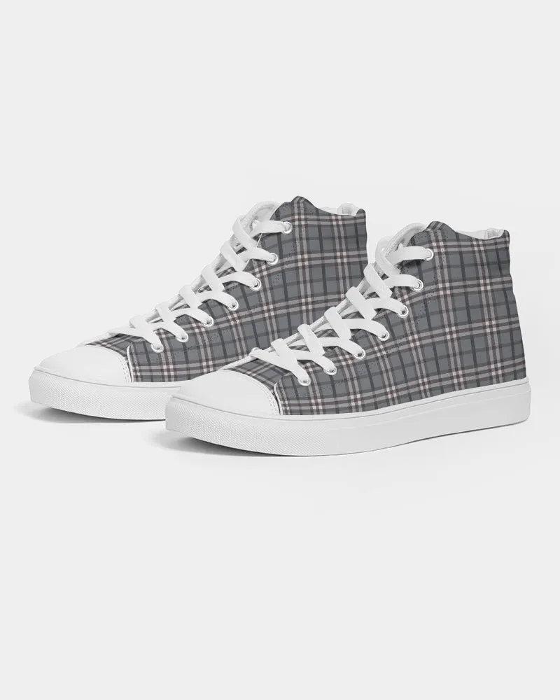Classical Plaid Men's Hightop Canvas Shoe
