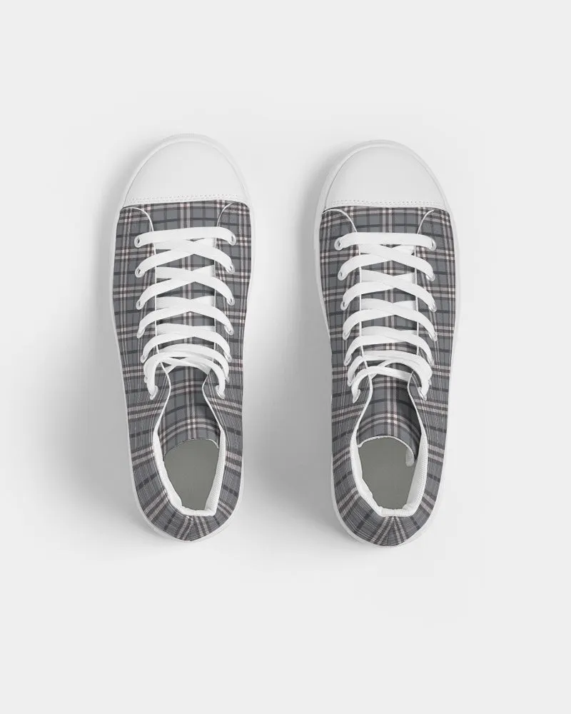 Classical Plaid Men's Hightop Canvas Shoe