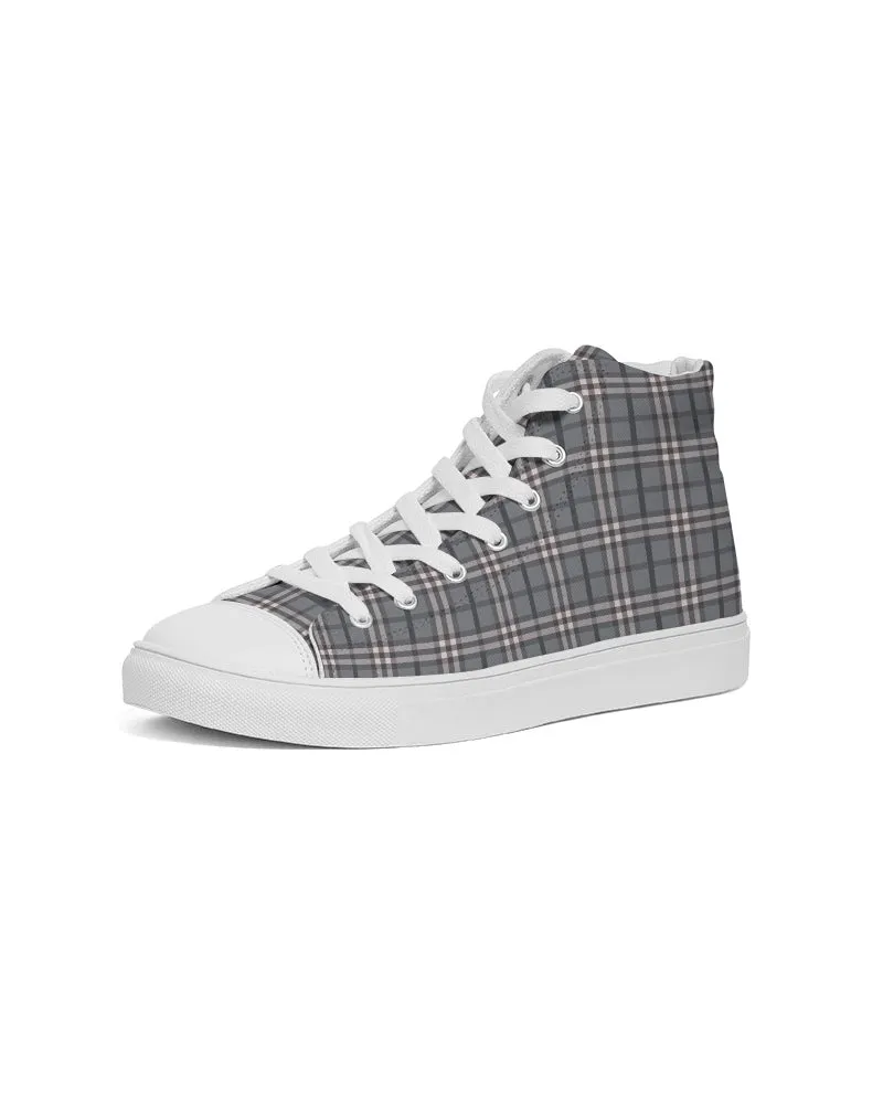 Classical Plaid Men's Hightop Canvas Shoe