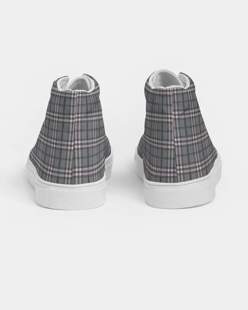 Classical Plaid Men's Hightop Canvas Shoe