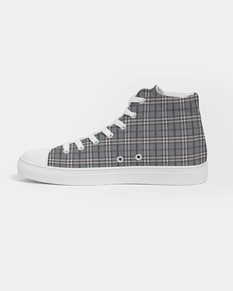 Classical Plaid Men's Hightop Canvas Shoe