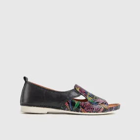 Comfort Leather Casuals 1094 Black Multi