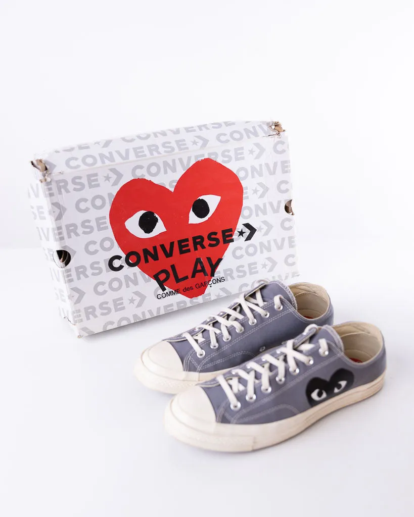 Converse Play Black Heart Grey Low Top Sneakers