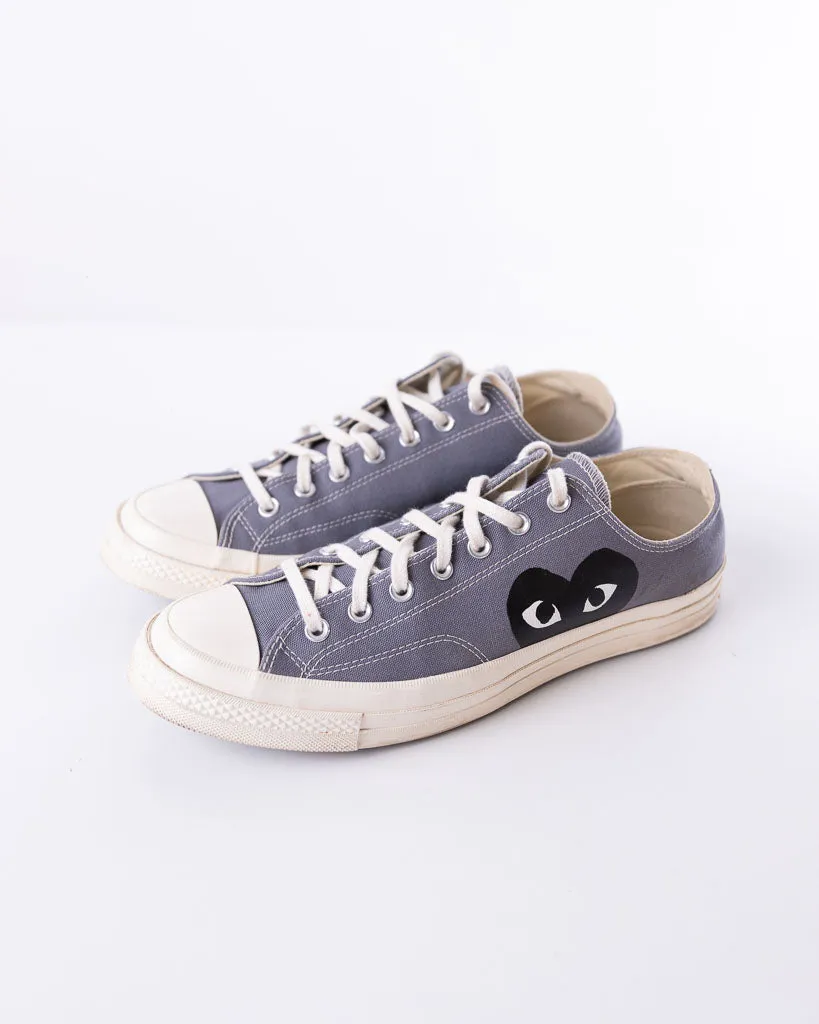 Converse Play Black Heart Grey Low Top Sneakers