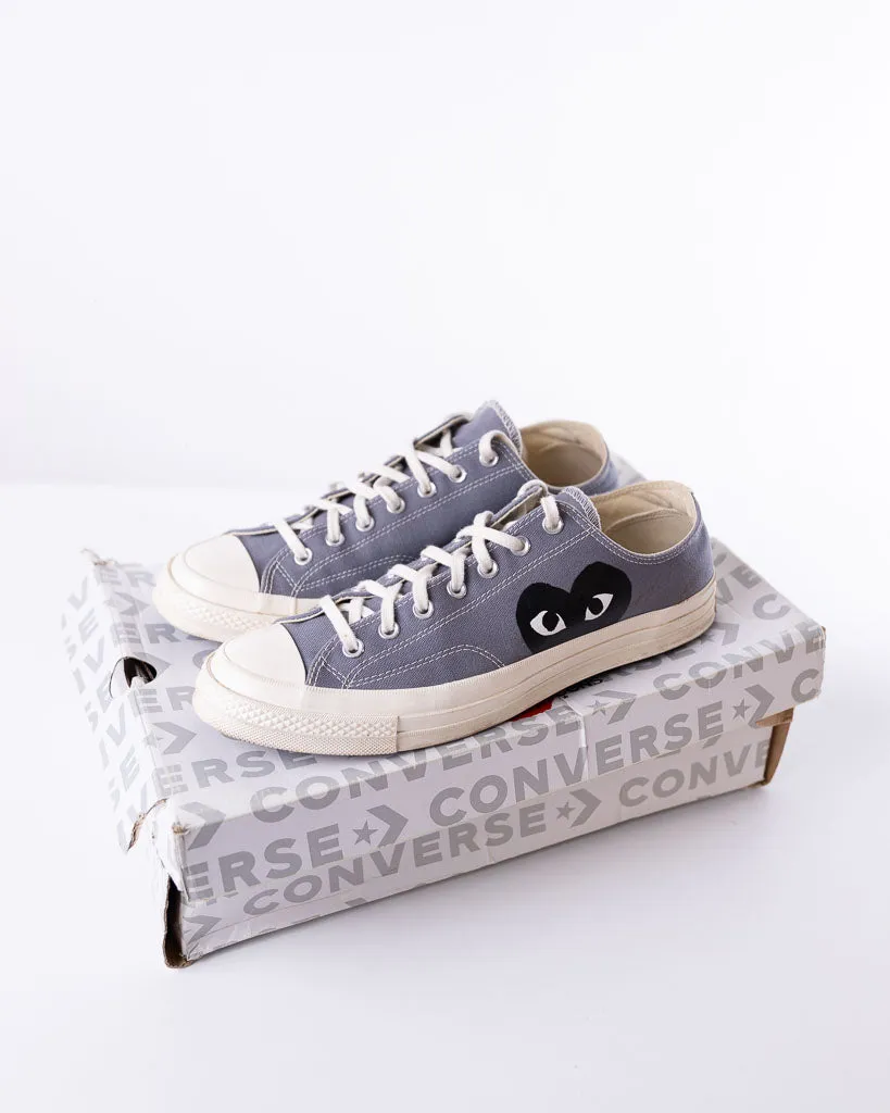 Converse Play Black Heart Grey Low Top Sneakers