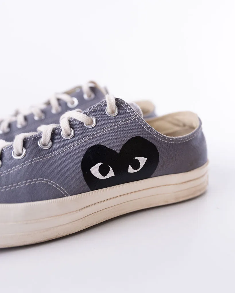 Converse Play Black Heart Grey Low Top Sneakers