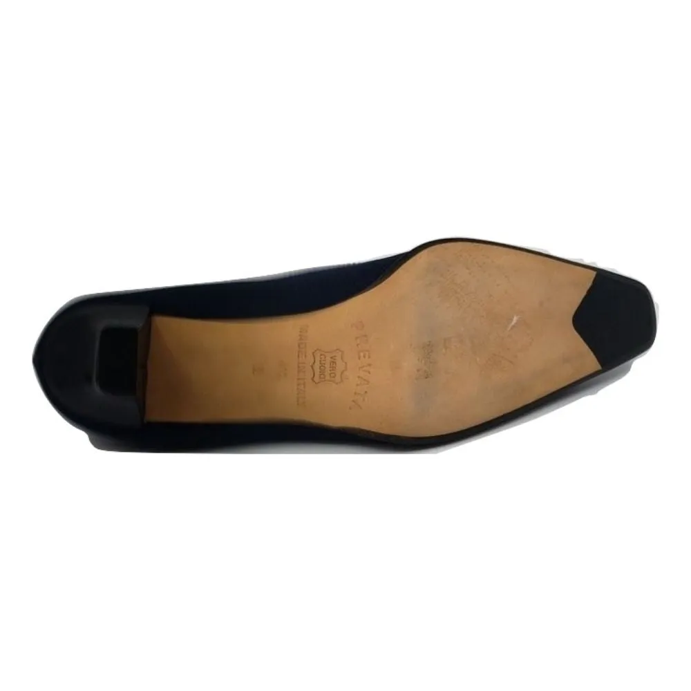 Dauphi Navy Fabric Prevata Pumps