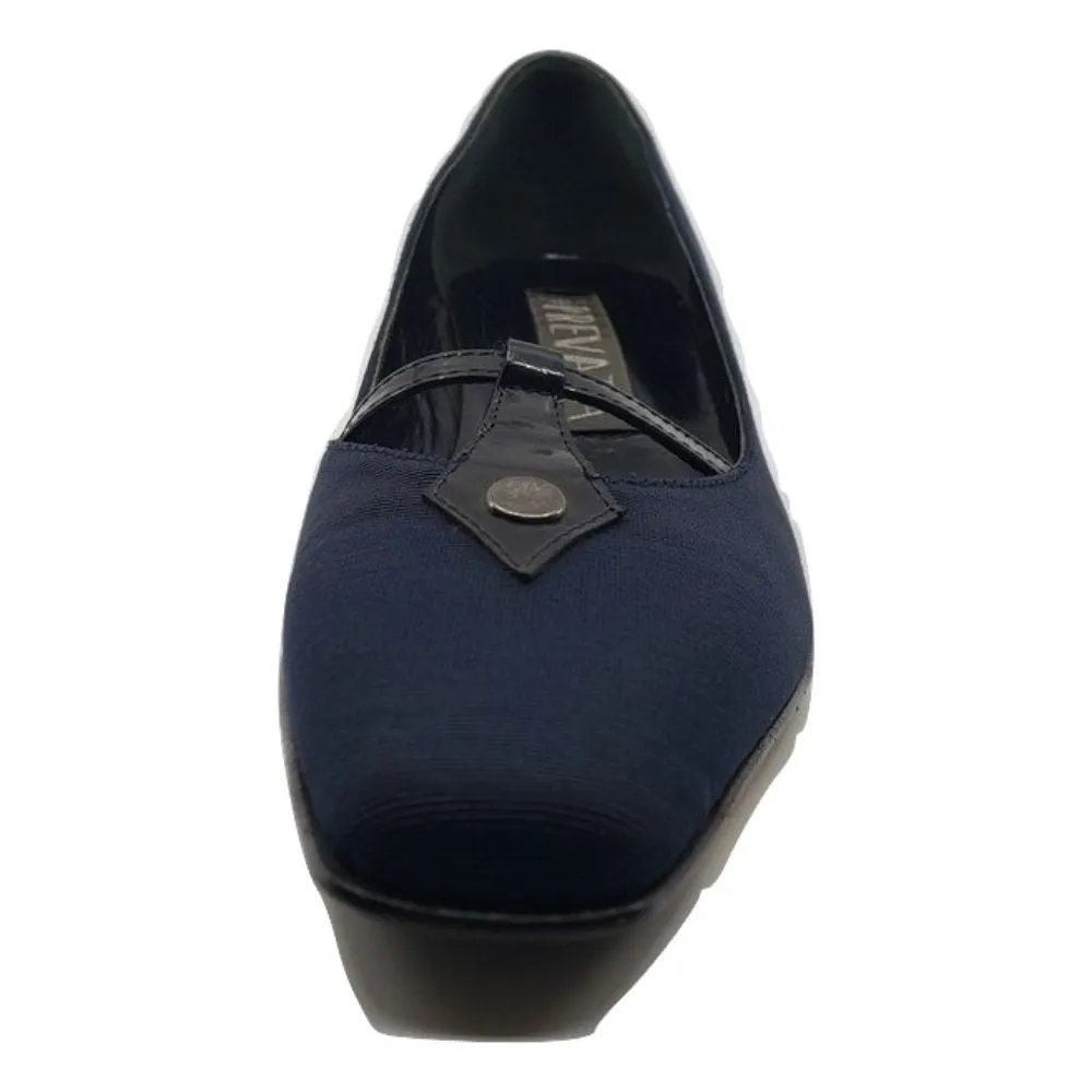Dauphi Navy Fabric Prevata Pumps
