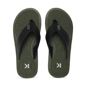Eeken EFBGO2410S Olive Green Lightweight Washable Dailywear Durable Flip Flops For Men