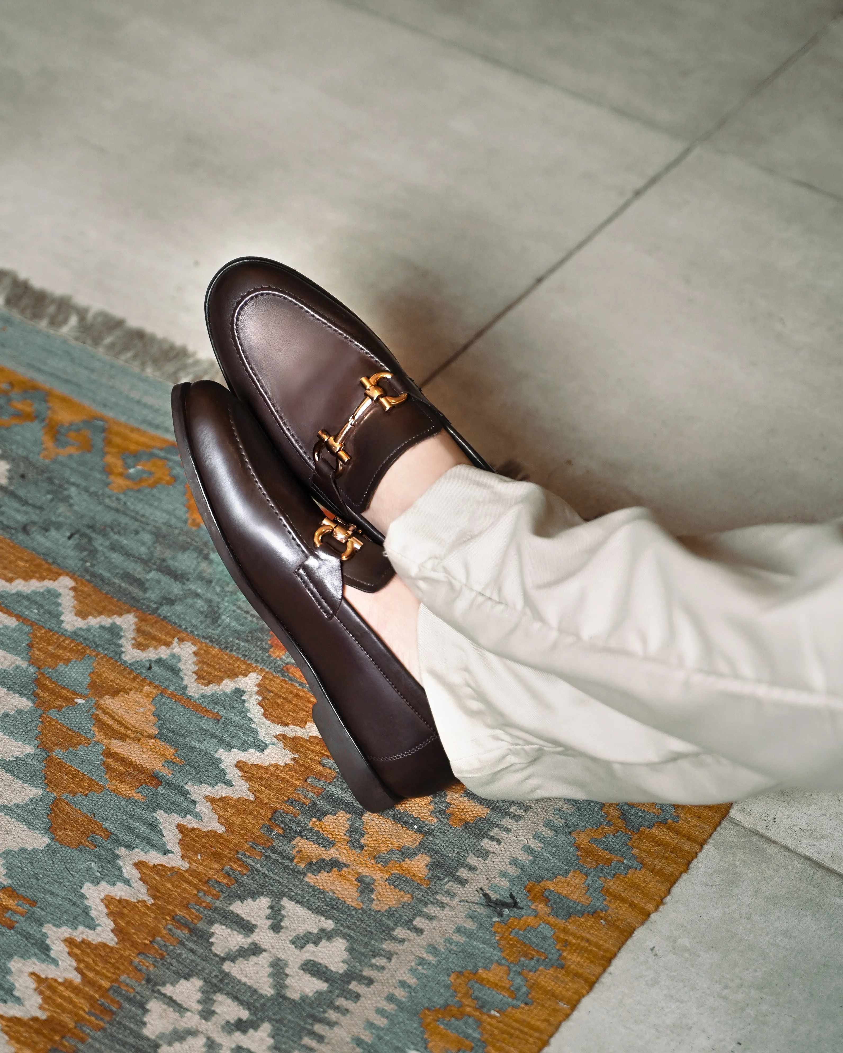 Essen - Men's Dark Brown Calf Leather Loafer
