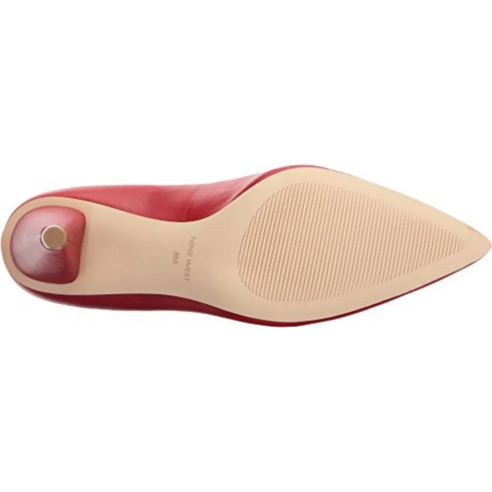 Fadey Red Leather Nine West Pump