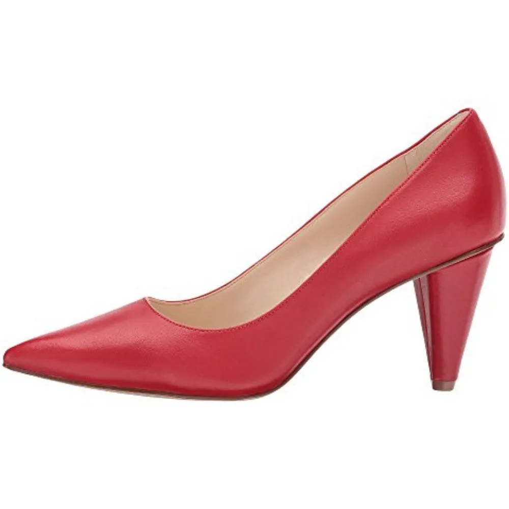 Fadey Red Leather Nine West Pump