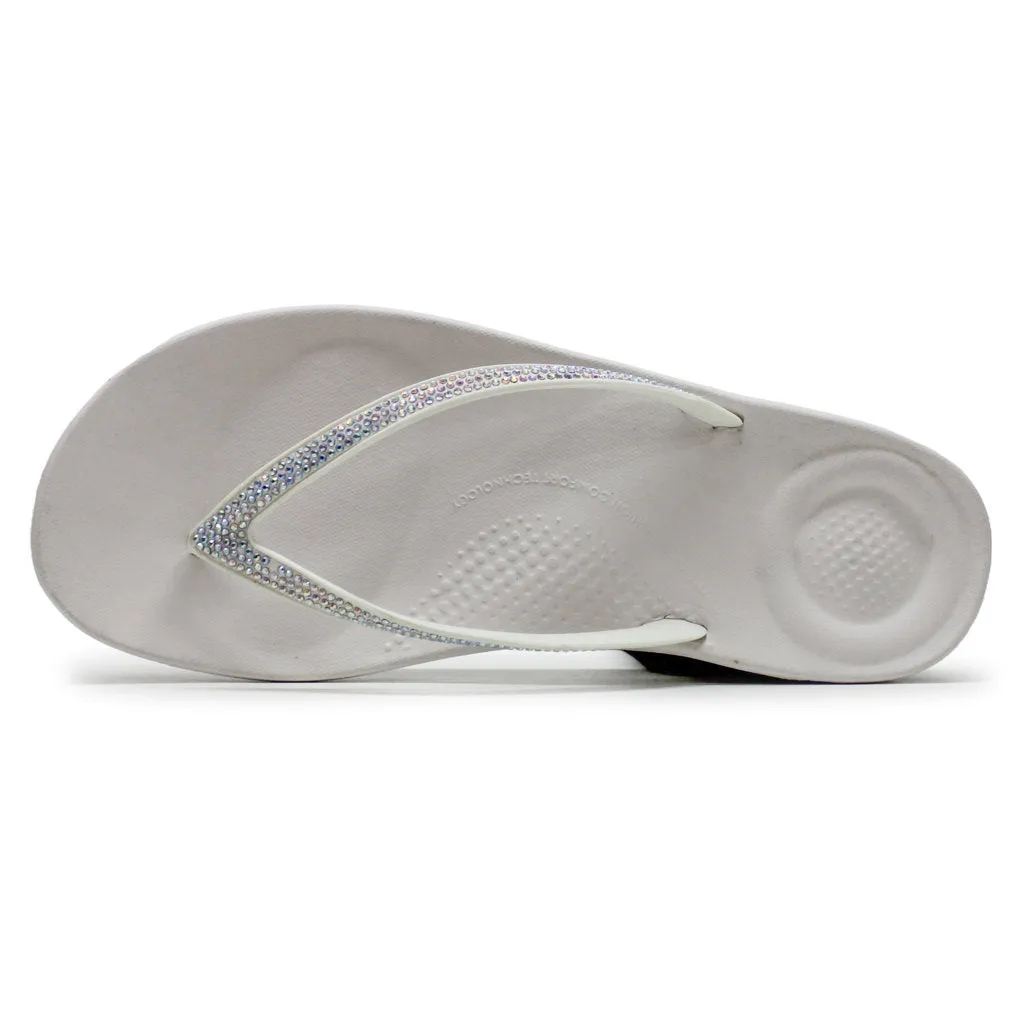 FitFlop Iqushion Sparkle Synthetic Women's Toe Post Sandals