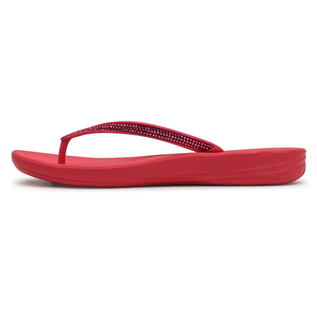 FitFlop Iqushion Sparkle Synthetic Women's Toe Post Sandals