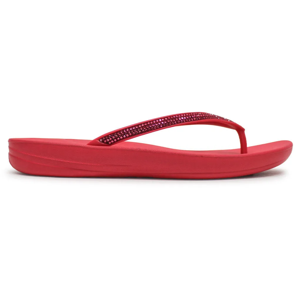 FitFlop Iqushion Sparkle Synthetic Women's Toe Post Sandals