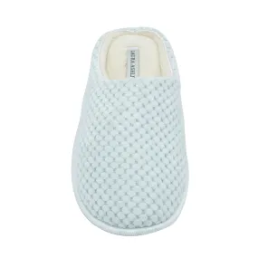 Laura Ashley Ladies Clog Style Spa Slippers with Memory Foam Insole in Sour Apple Green, Size S