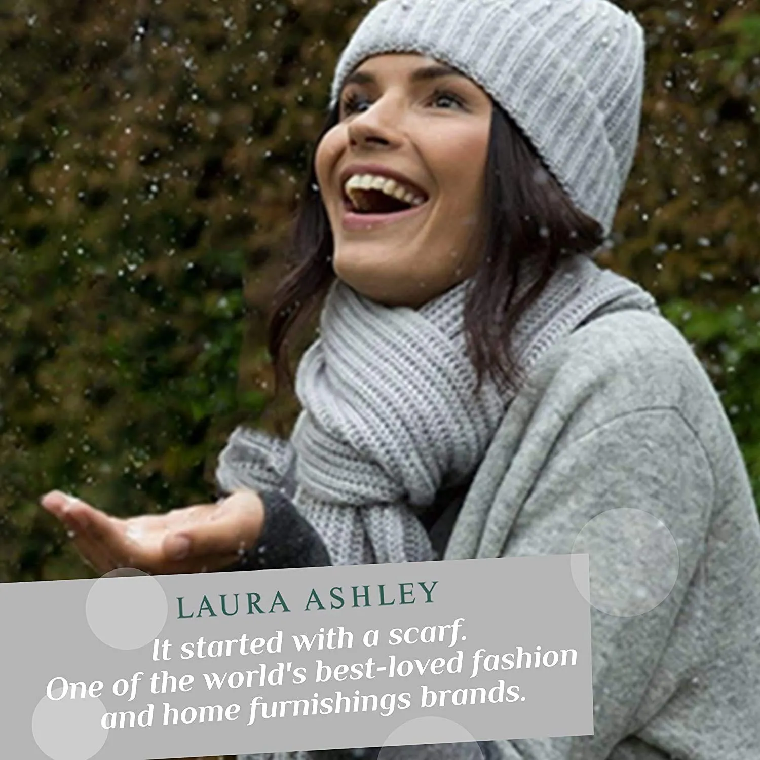 Laura Ashley Ladies Terry Scuff Slipper with Bow, Grey