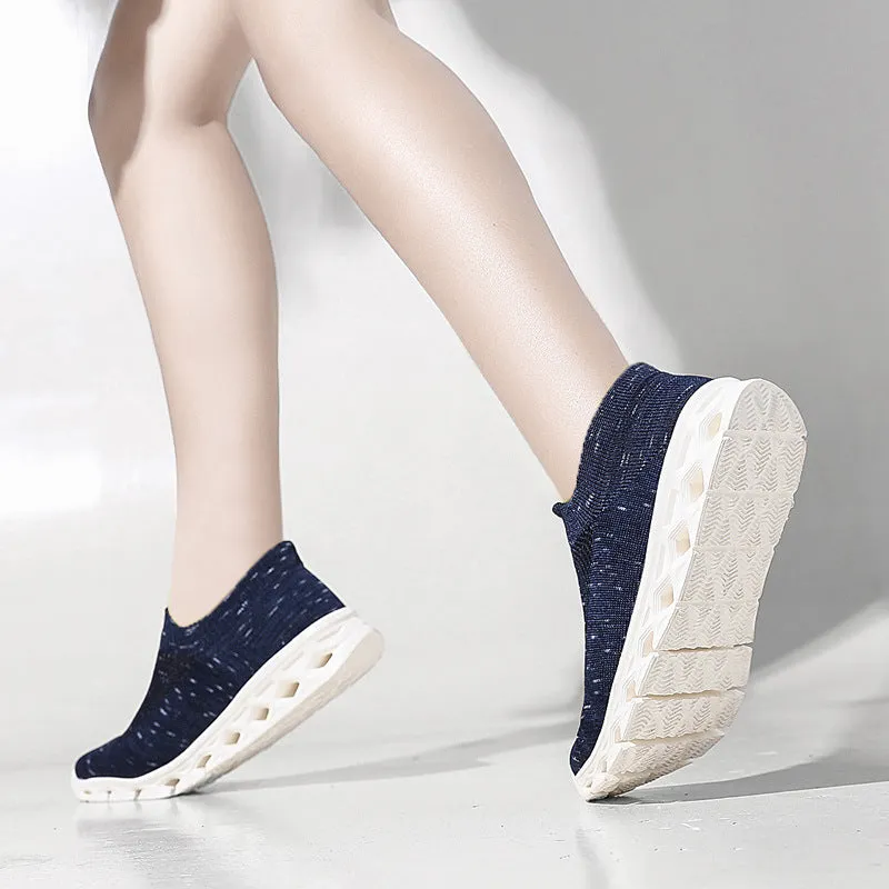 Men Outdoor Walking Flying Woven Breathable Ultra-light Walking Shoes