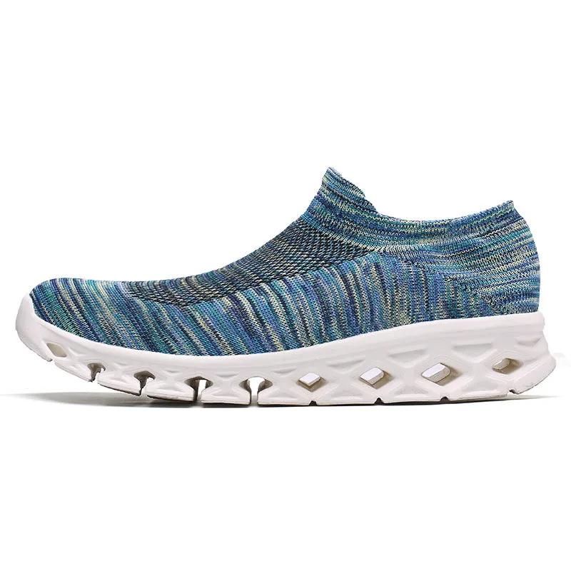 Men Outdoor Walking Flying Woven Breathable Ultra-light Walking Shoes