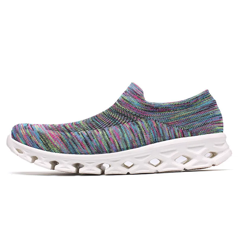 Men Outdoor Walking Flying Woven Breathable Ultra-light Walking Shoes