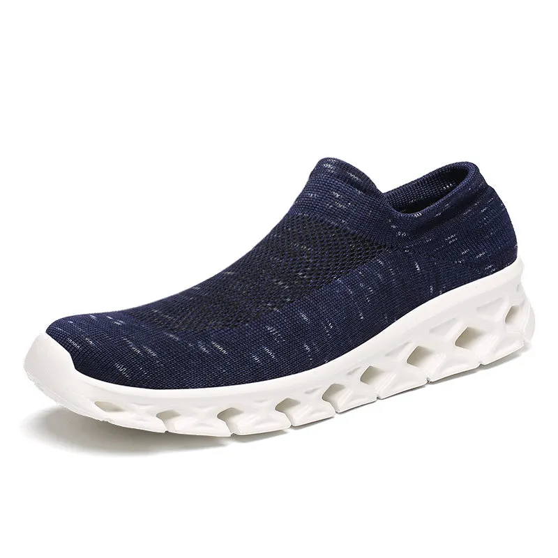 Men Outdoor Walking Flying Woven Breathable Ultra-light Walking Shoes