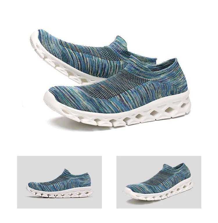 Men Outdoor Walking Flying Woven Breathable Ultra-light Walking Shoes