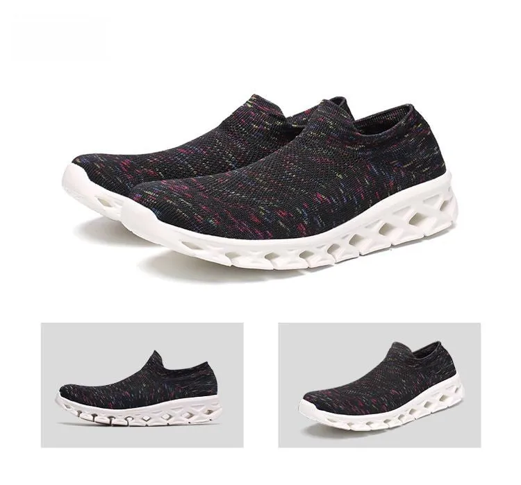 Men Outdoor Walking Flying Woven Breathable Ultra-light Walking Shoes