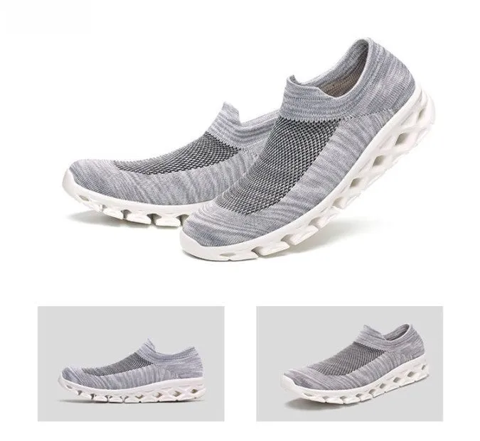 Men Outdoor Walking Flying Woven Breathable Ultra-light Walking Shoes