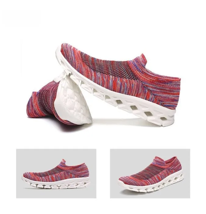 Men Outdoor Walking Flying Woven Breathable Ultra-light Walking Shoes