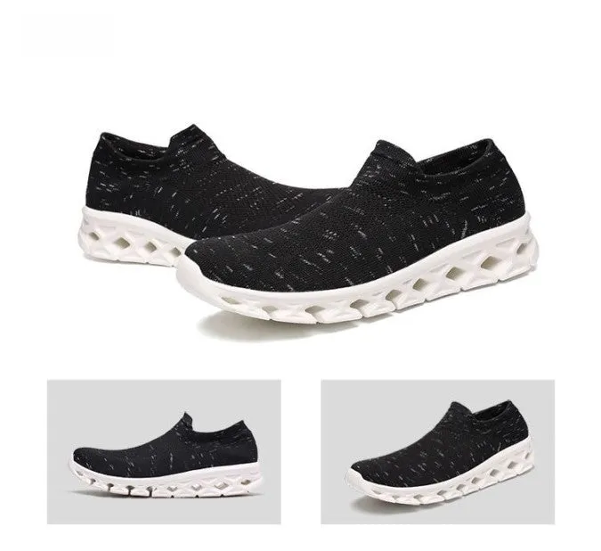 Men Outdoor Walking Flying Woven Breathable Ultra-light Walking Shoes