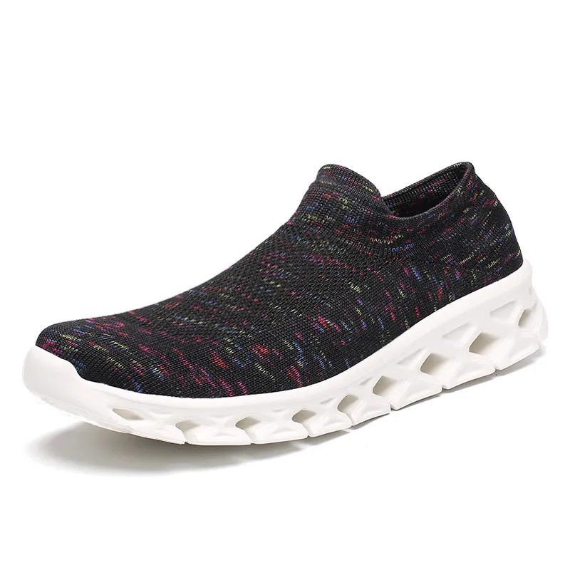 Men Outdoor Walking Flying Woven Breathable Ultra-light Walking Shoes