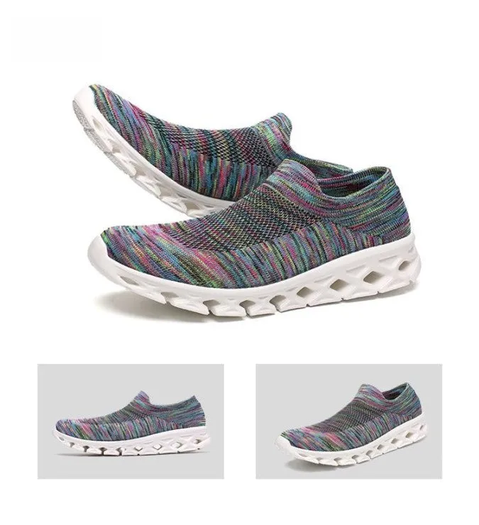 Men Outdoor Walking Flying Woven Breathable Ultra-light Walking Shoes