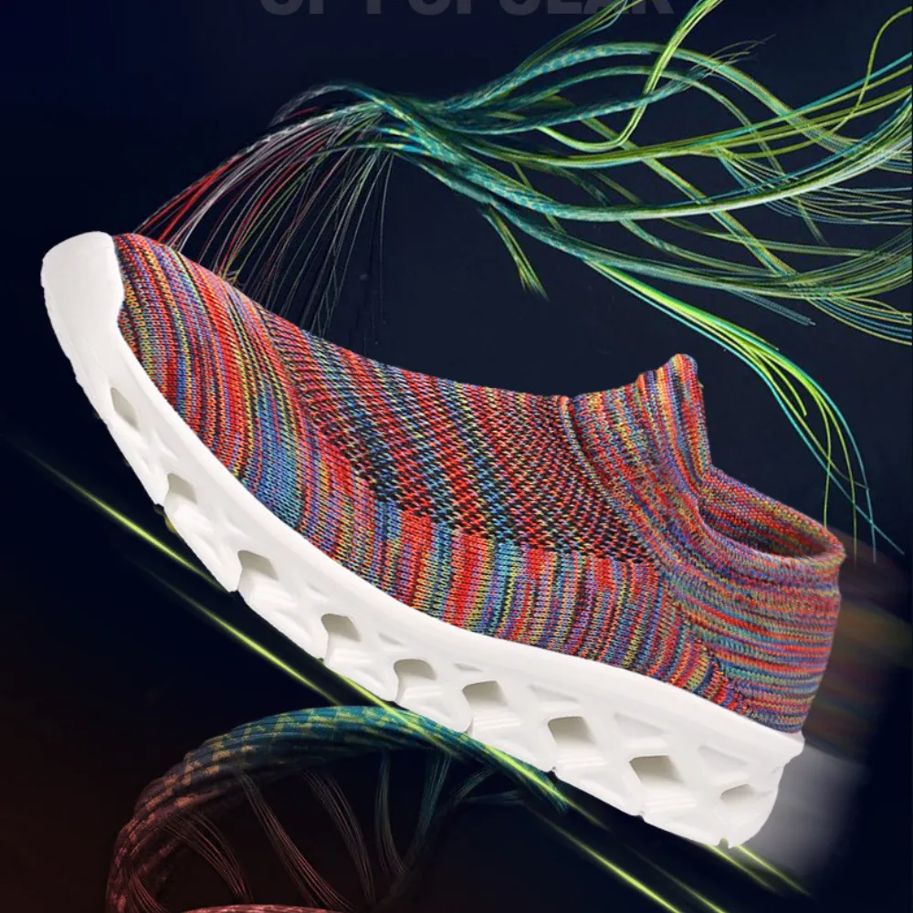 Men Outdoor Walking Flying Woven Breathable Ultra-light Walking Shoes
