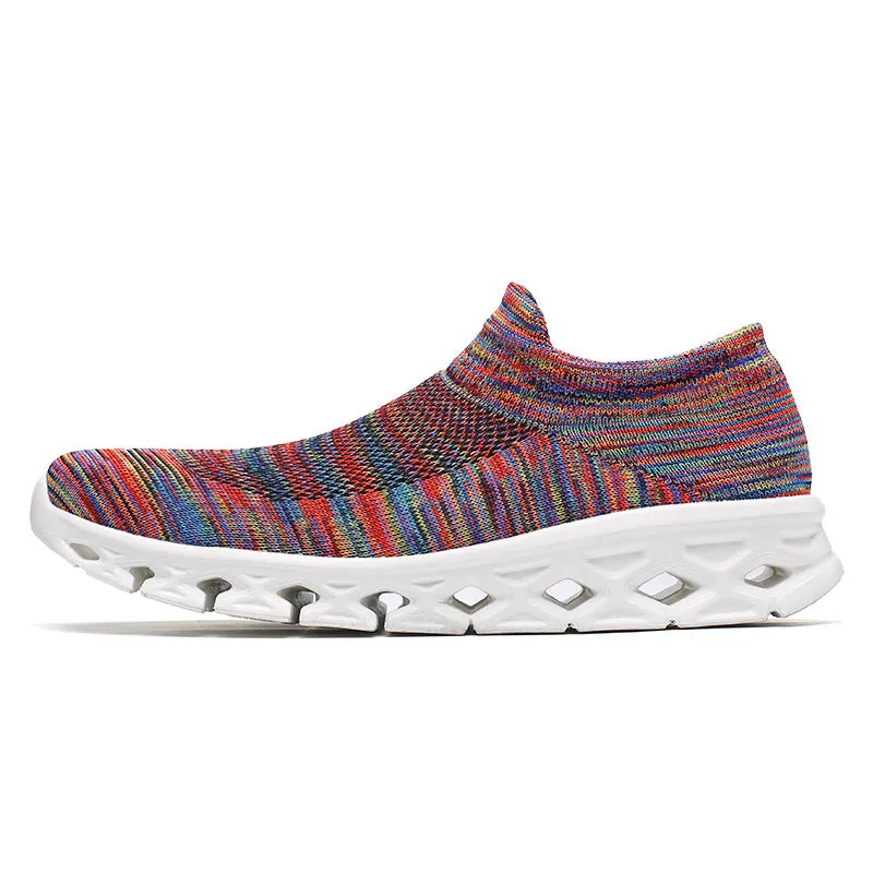 Men Outdoor Walking Flying Woven Breathable Ultra-light Walking Shoes