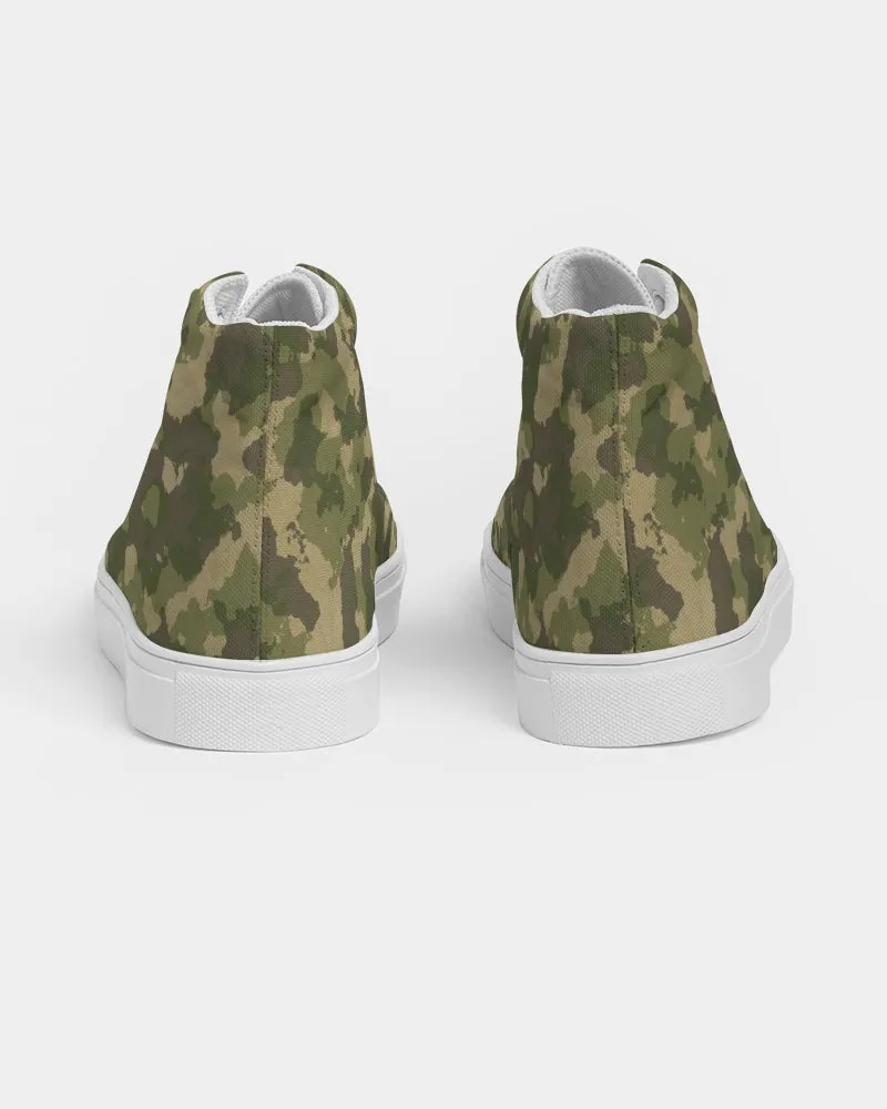 Military Green Men's Hightop Canvas Shoe