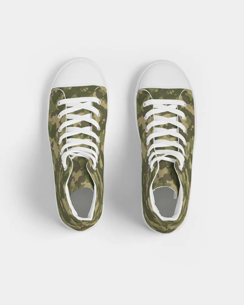 Military Green Men's Hightop Canvas Shoe