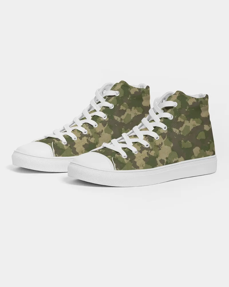 Military Green Men's Hightop Canvas Shoe