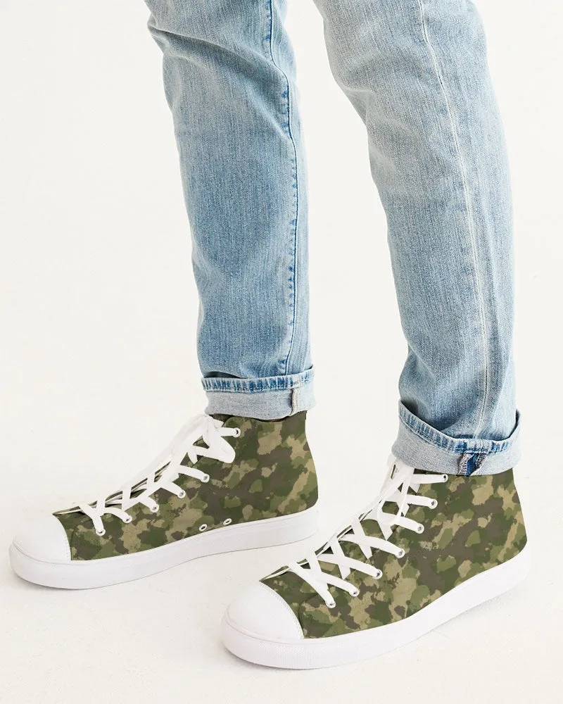 Military Green Men's Hightop Canvas Shoe