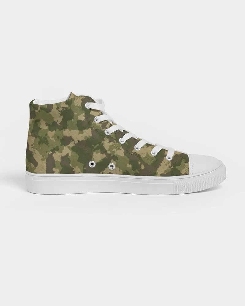 Military Green Men's Hightop Canvas Shoe
