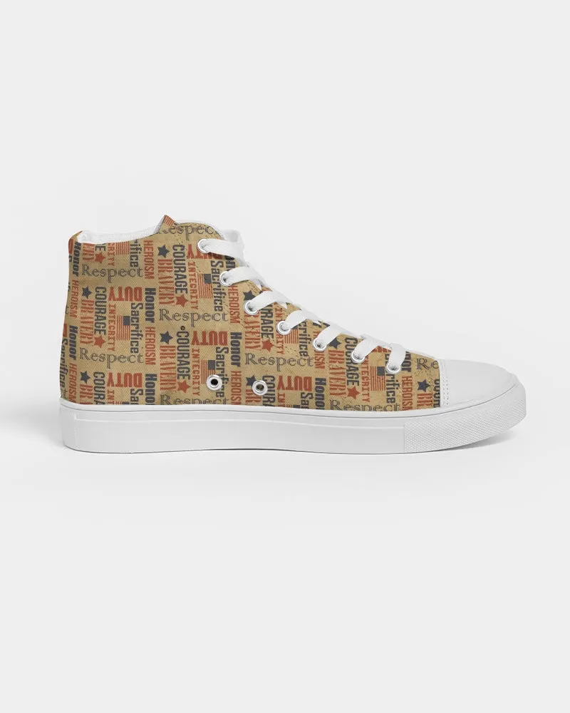 Military Spirit Men's Hightop Canvas Shoe