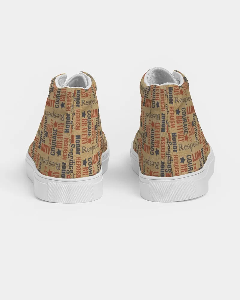 Military Spirit Men's Hightop Canvas Shoe