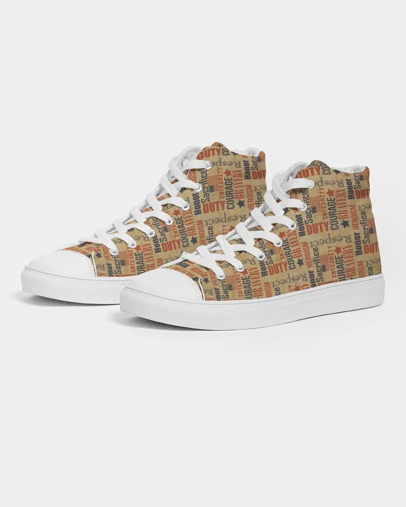 Military Spirit Men's Hightop Canvas Shoe