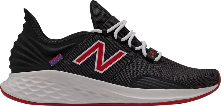New Balance Fresh Foam Roav 2E Wide 'Black Team Red' Sneakers, Black